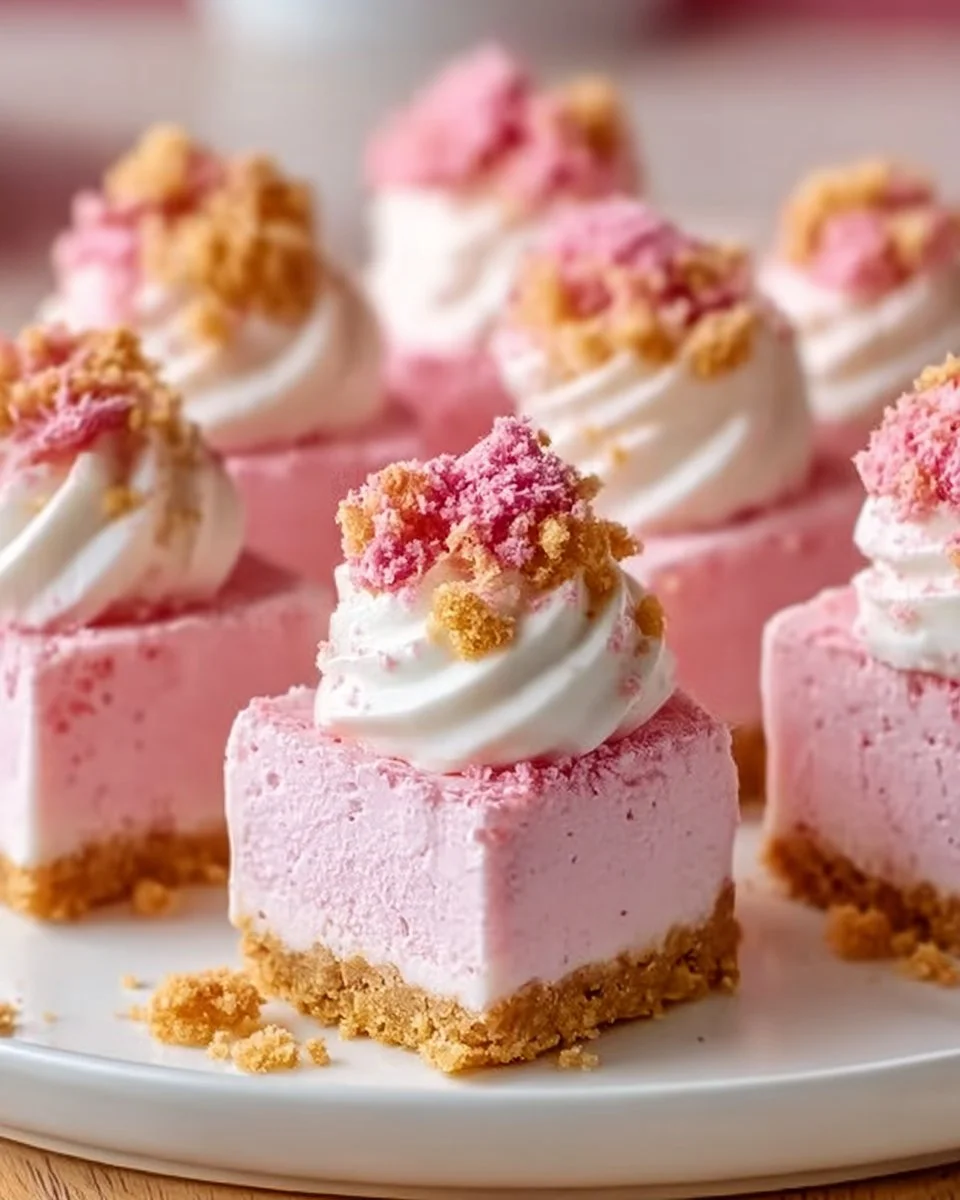 No Bake Pink Velvet Cheesecake Bites for Festive Sweetness