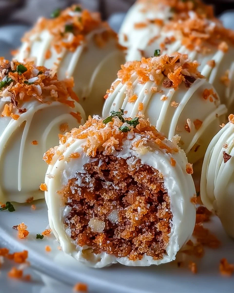 Karottenkuchen-Trüffel mit Frischkäse