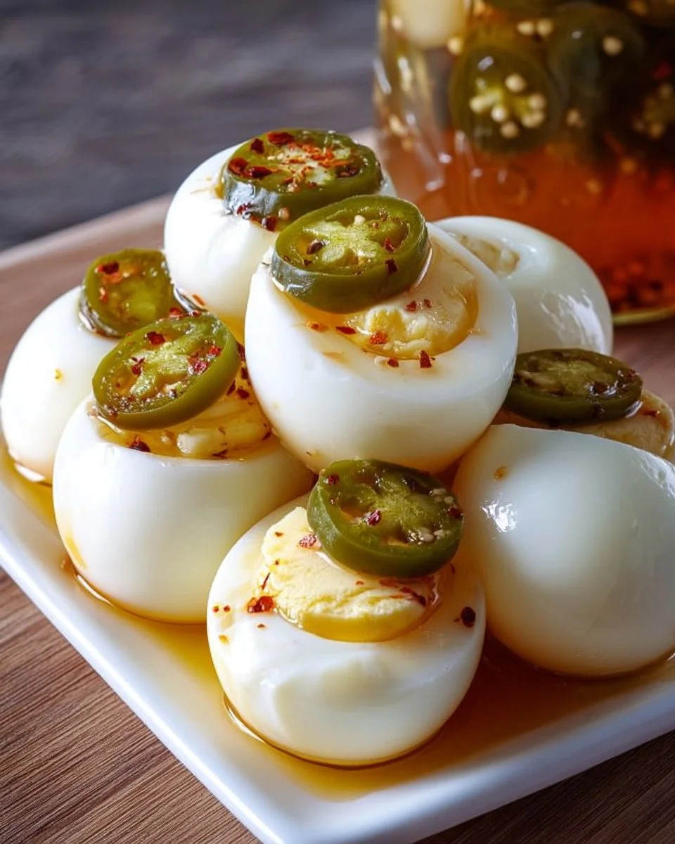 Scharfe Jalapeño-Eingelegte Eier