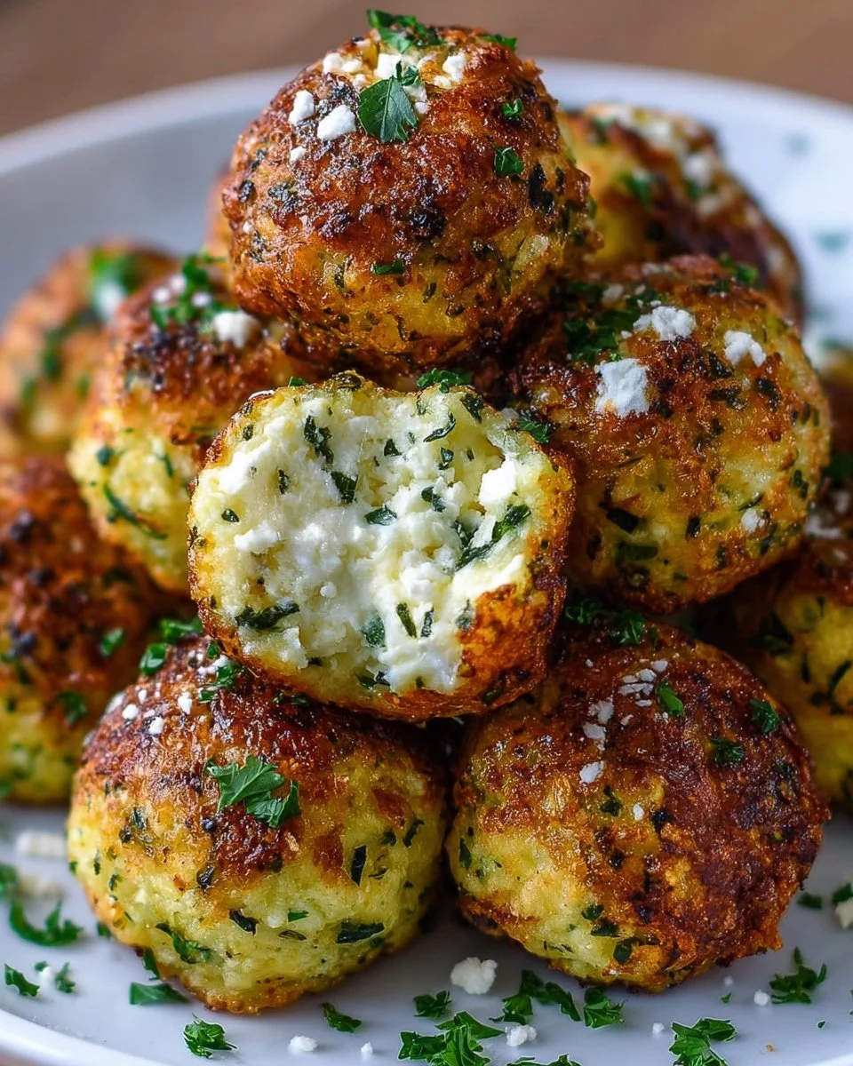Crispy Zucchini-Feta Balls