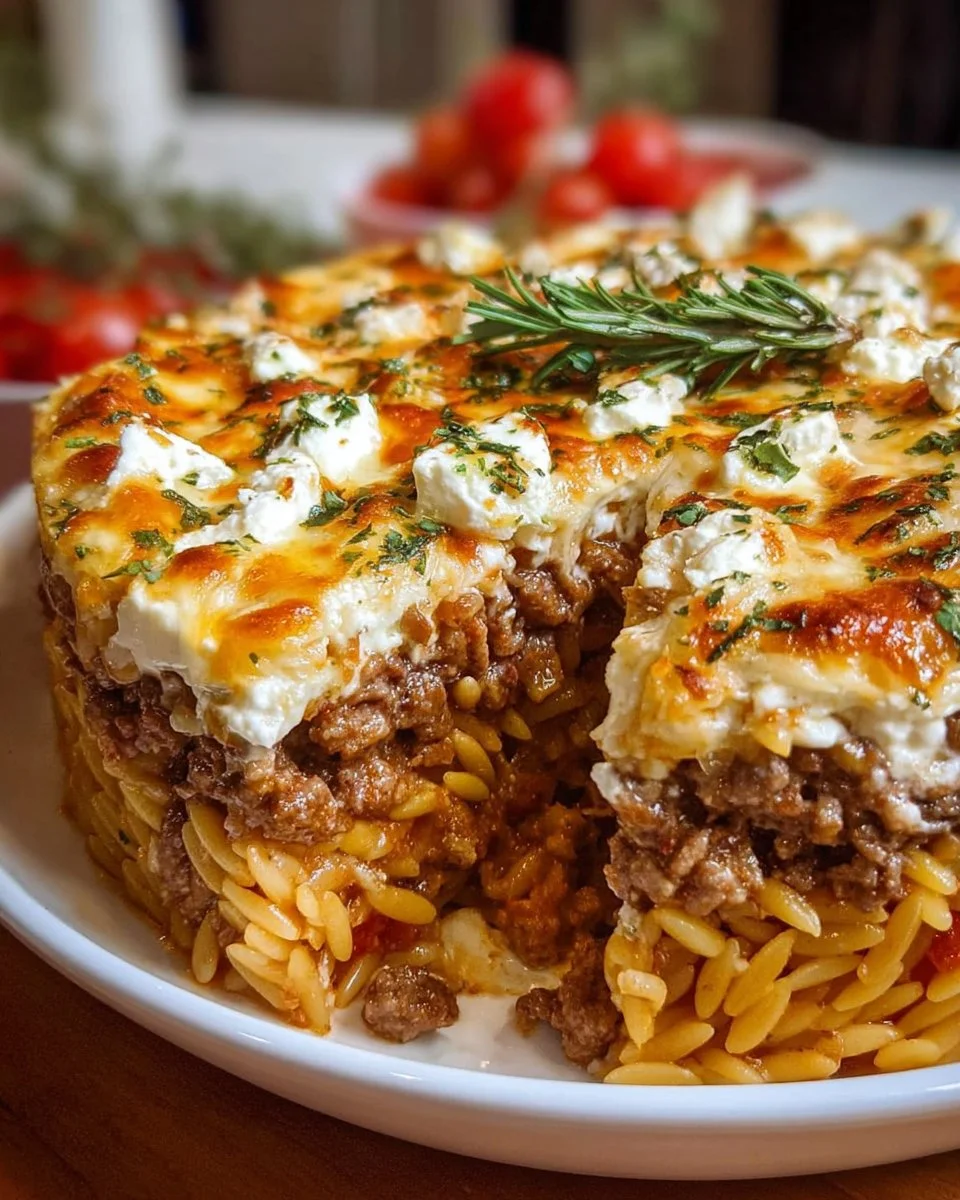 Griechischer Nudelauflauf