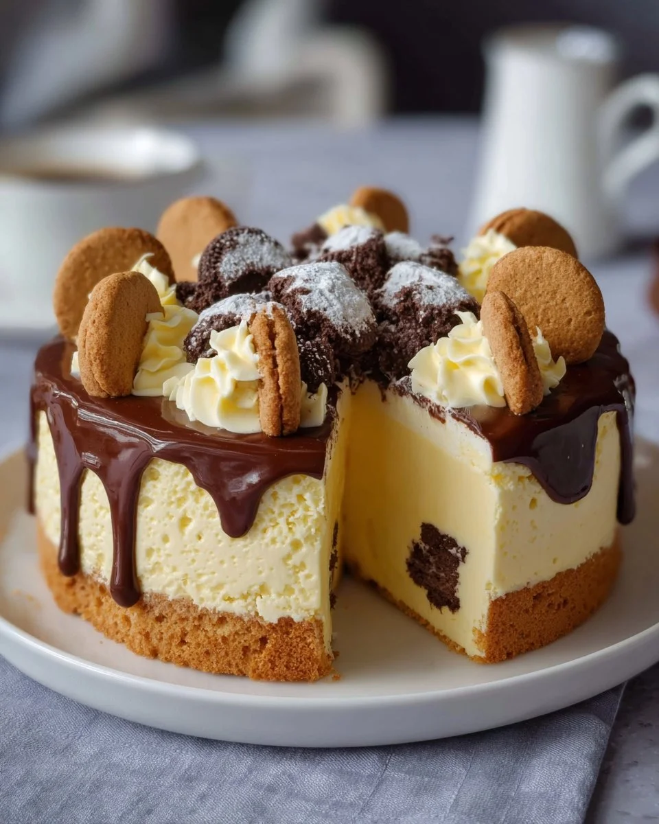 Himmlisch cremige Torte mit Keksboden und Mascarpone