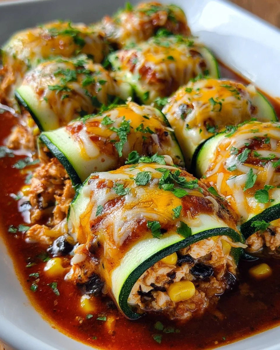 Zucchini Enchilada Rolls
