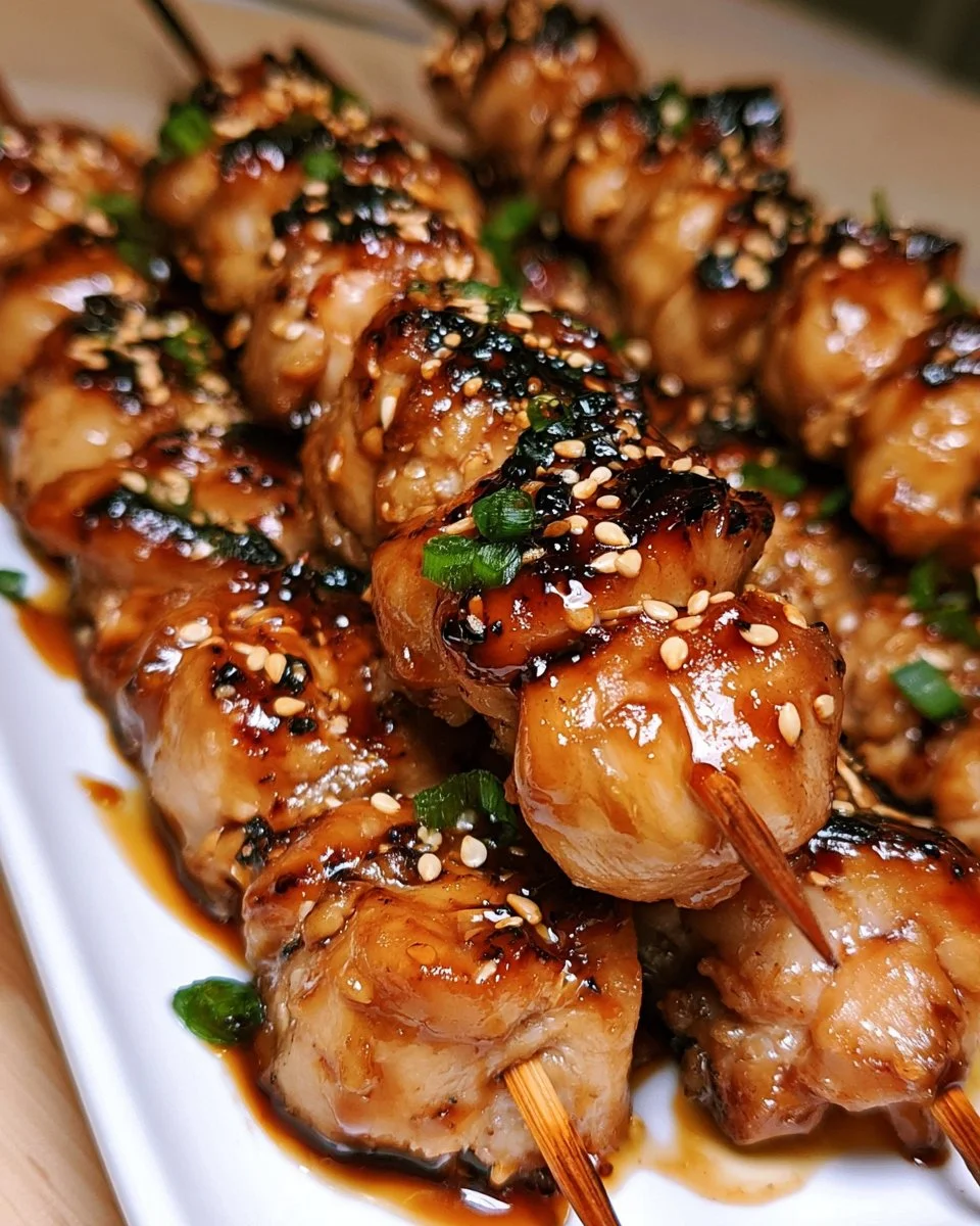 Japanische Hähnchenspieße