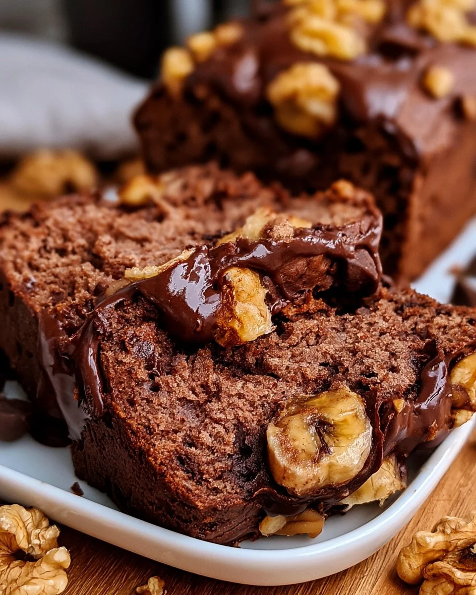 Schoko-Bananenbrot mit Nüssen