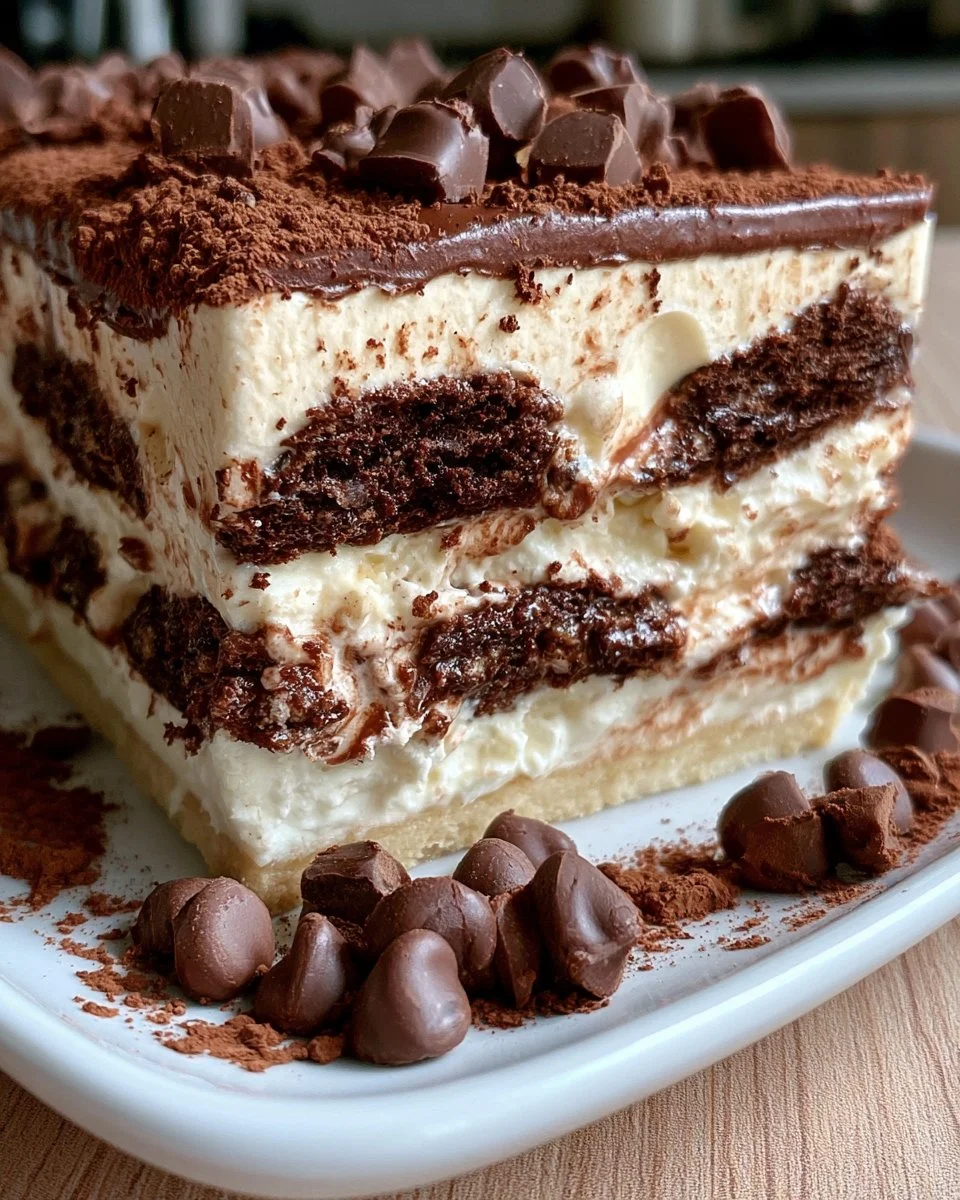 Schokoladenkuchen mit Quarkfüllung